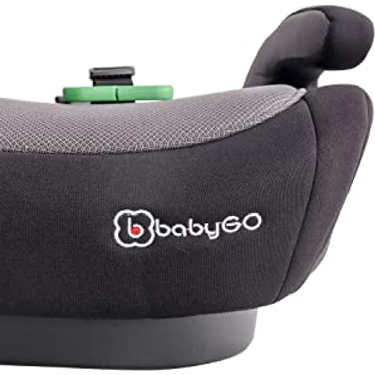 BabyGo Kindersitzerhöhung Bursa IV Isofix 126-150 cm, vorwärts gerichtet, atmungsaktives Material, Memory-Foam-Funktion, schwarz – Bild 4