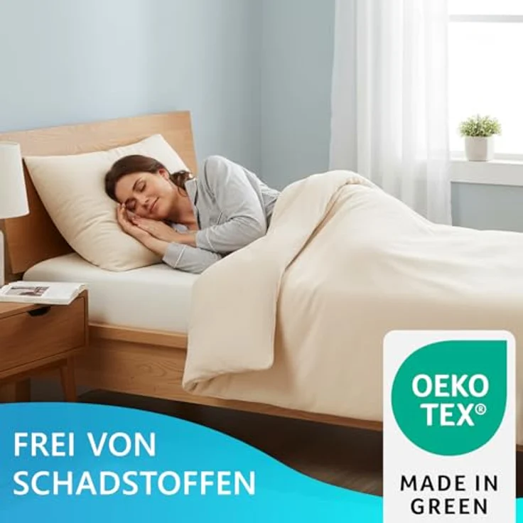 NYVI Biber Winter Bettwäsche Deluxe mit Reißverschluss - 100% Baumwolle, 145g/m², Einlaufschutz - 135x200 cm, Schwarz – Bild 4