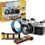 LEGO Creator 3in1 Retro Kamera Spielzeug mit 3 Modellen für Mädchen und Jungen, Büro- und Zimmer-Deko, Baue um in Fernseher oder Videokamera, Geschenk für kleine Fotografen ab 8 Jahren 31147