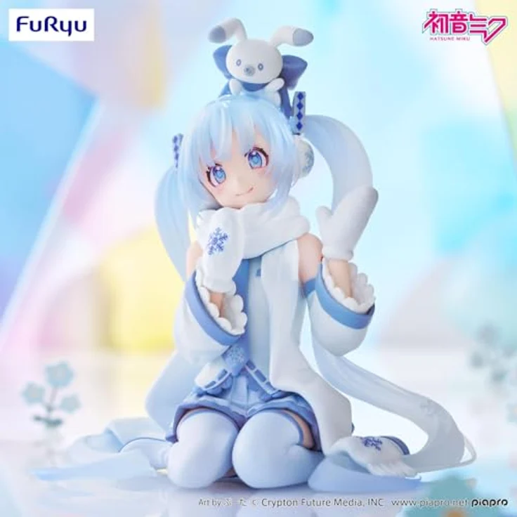 USA Gundam Store Hatsune Miku Snow Miku Sky Town 10th Anniversary Figur, 10 cm Noodle Stopper, Sammleredition – Bild 2