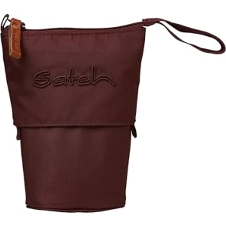 satch Pencil Slider extra groß inkl. Trennfach Reißverschlussfach Stiftehalter Geodreieck Sichtfenster für Stundenplan Nordic Ruby - Beere, Federmäppchen aus Nylon – Bild 1