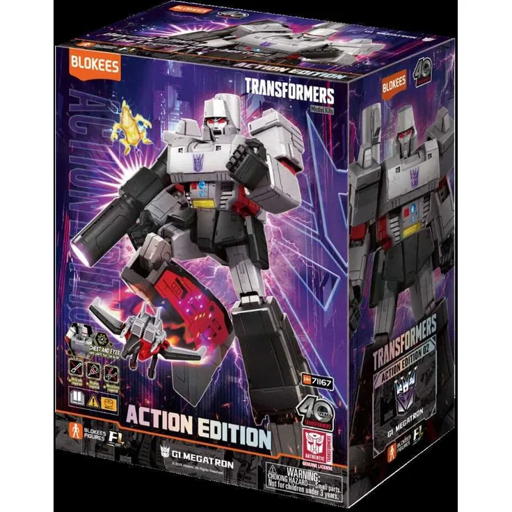 Blokees Transformers G1 Megatron, detailgetreue Actionfigur, 32 cm, Mehrfarbig, aus hochwertigem ABS