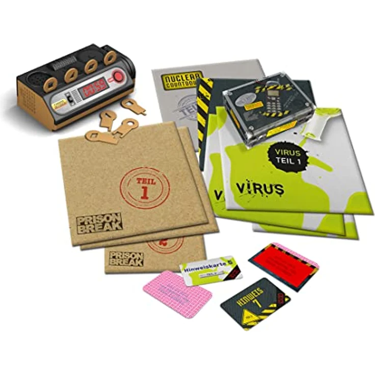 Noris Escape Room Starter Set - Familien und Gesellschaftsspiel für Erwachsene, inkl. 3 Fällen, Turorial und Chrono Decoder, ab 16 Jahren – Bild 4