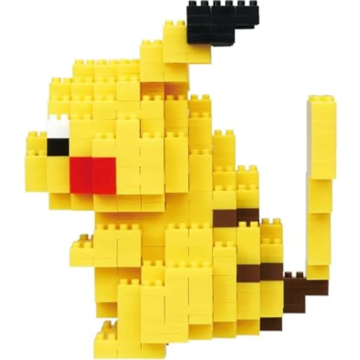 Bandai Nanoblock Pokémon Figur Pikachu Deluxe, Konstruktionsspielzeug mit 560 Bausteinen für Kinder ab 12 Jahren, Schwierigkeitsgrad 3 – Bild 3