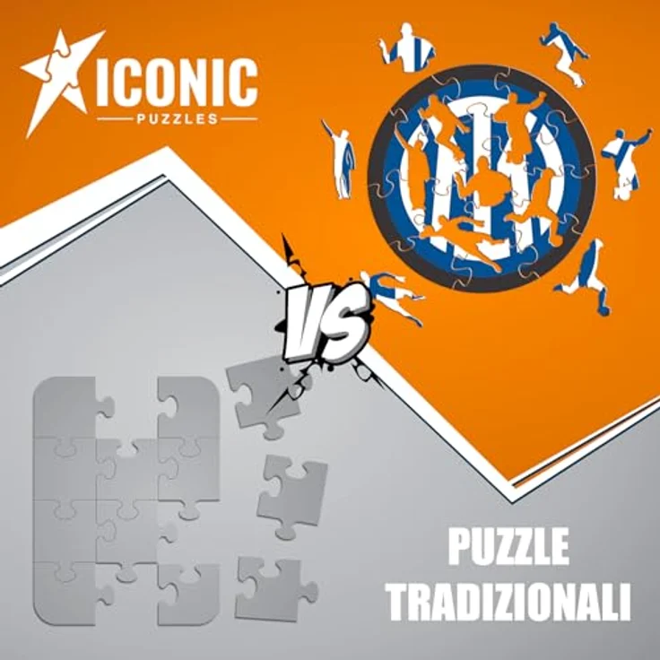 Inter Iconic Puzzles, FC Logo, Holzpuzzle aus nachhaltigem Holz, Größe M, 270 Stück – Bild 3