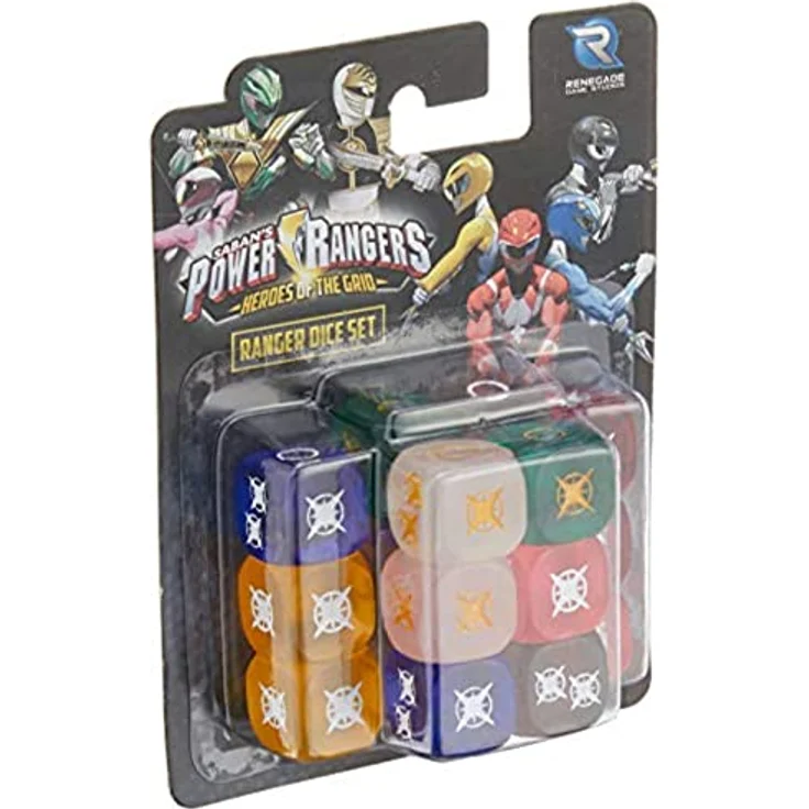 Renegade Game Studios Power Rangers: Heroes of the Grid Ranger Dice Set, Tischspiel für 2 bis 6 Spieler, bunte Würfel – Bild 3