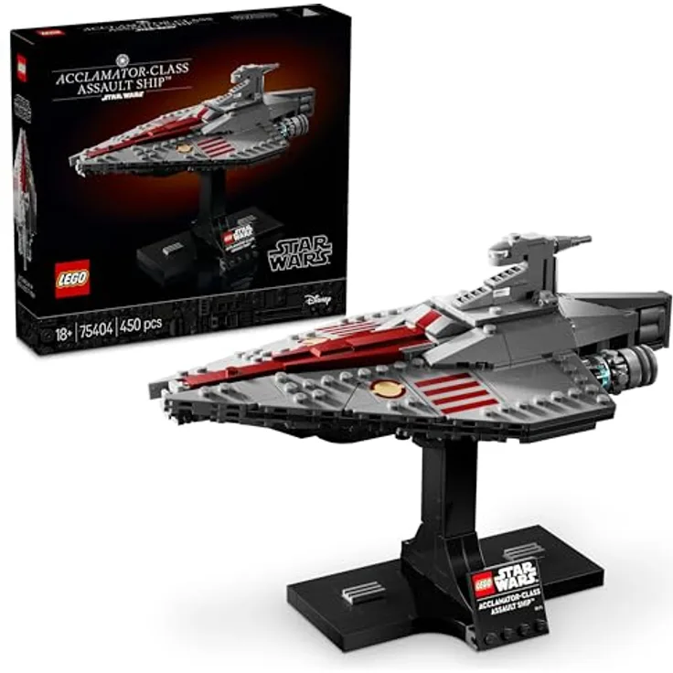 LEGO Star Wars™ 75404 Assault Ship™ der Acclamator-Klasse, Modellbausatz mit 450 Teilen, mehrfarbig