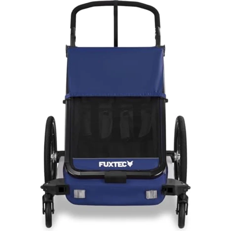 FUXTEC Fahrradkinderanhänger FX-FA1neu, Sportlicher Fahrradanhänger für bis zu zwei Kids, blau – Bild 8