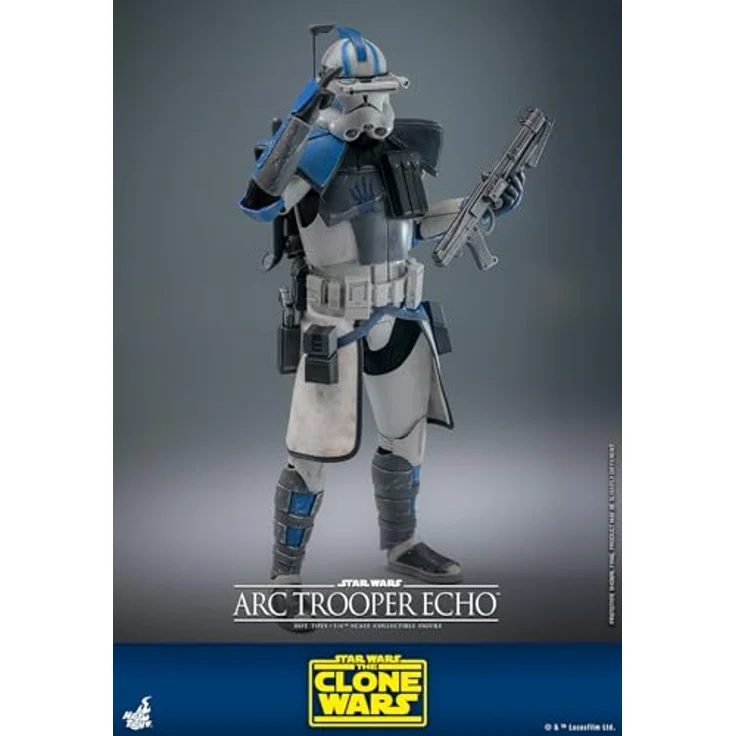 Hot Toys Star Wars: The Clone Wars 1/6 Actionfigur Arc Trooper Echo, 30 cm, mit Fensterbox und Schuber – Bild 6