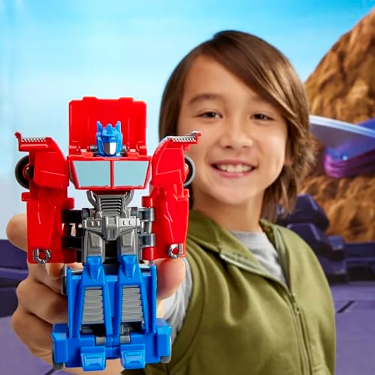 Transformers EarthSpark 1-Step Smash Changers Optimus Prime, 10 cm große Action-Figur, verwandelbar zwischen Roboter und Truck – Bild 5