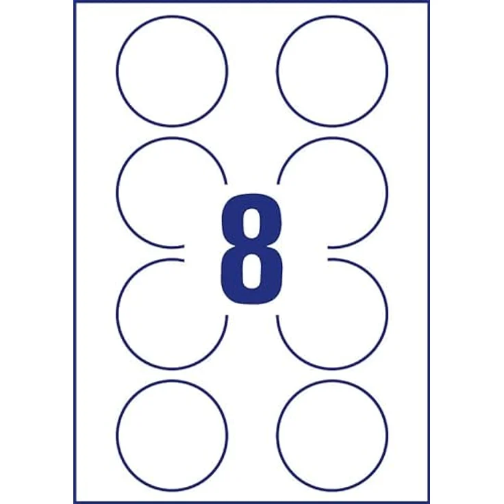 AVERY Zweckform Etiketten 5081, selbstklebend, weiß, 80 Stück, 65 x 65 mm, bedruckbar, ablösbar – Bild 12