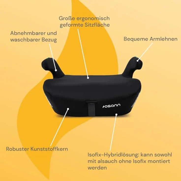 Osann Boost Isofix, Kindersitzerhöhung ab 135 cm für Auto, mit Isofix und waschbarem Bezug, geeignet für Kinder von 8 bis 12 Jahren – Bild 2