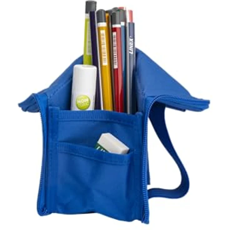 Oxford Federmäppchen Stand-Up Stiftehalter mit Reißverschluss, Stifte-Tasche, blau – Bild 5