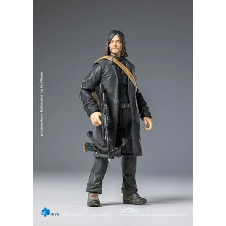 Hiya Toys The Walking Dead: Daryl Dixon Exquisite Mini Series Actionfigur, 1:18, 15 Gelenkpunkte, inklusive Harpune und Langbogen, Austauschbare Hände – Bild 2