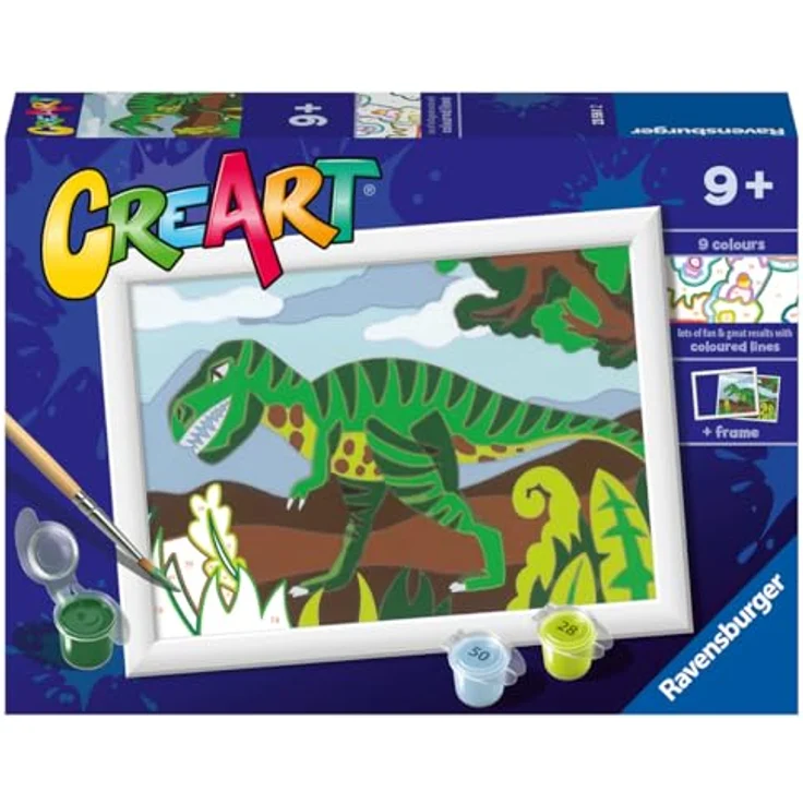 Ravensburger CreArt Roaming Dinosaur, Malset für Kinder zur Förderung der Kreativität und Feinmotorik, enthält alles zum Ausmalen – Bild 3