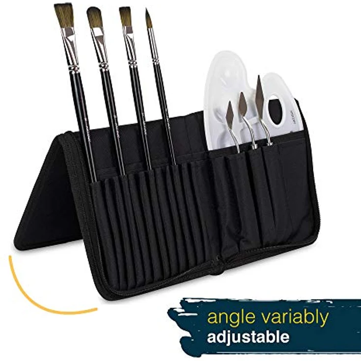 Artina Kreativset Elba, 15tlg. Malset mit Pinselwascher, Pinselhalter und Malzubehör – Bild 4