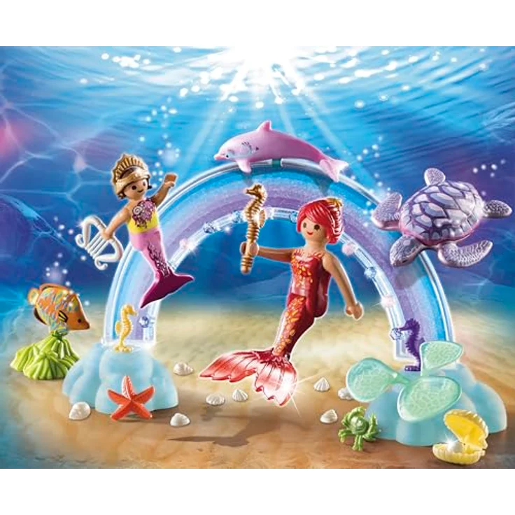 PLAYMOBIL Magic 71379 Starter Pack Meerjungfrauen, Spielfigurenset mit 2 Meerjungfrauen und Meeresfreunden, ab 4 Jahren – Bild 3