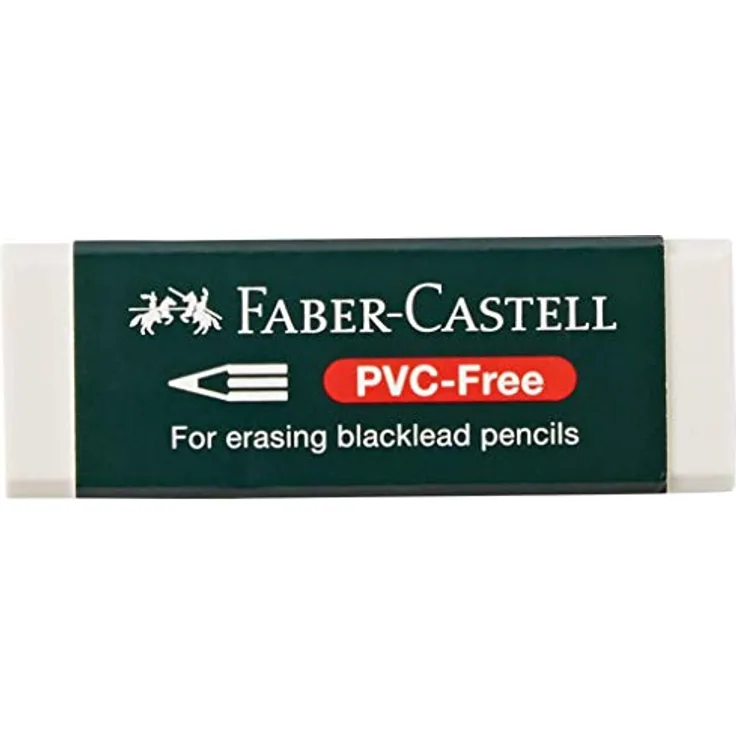 Faber-Castell 188121 - Radierer 7081 N PVC-Free, Kunststoff, weiß