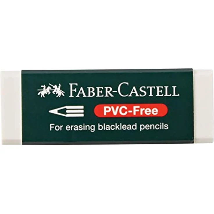 Faber-Castell 188121 - Radierer 7081 N PVC-Free, Kunststoff, weiß – Bild 1