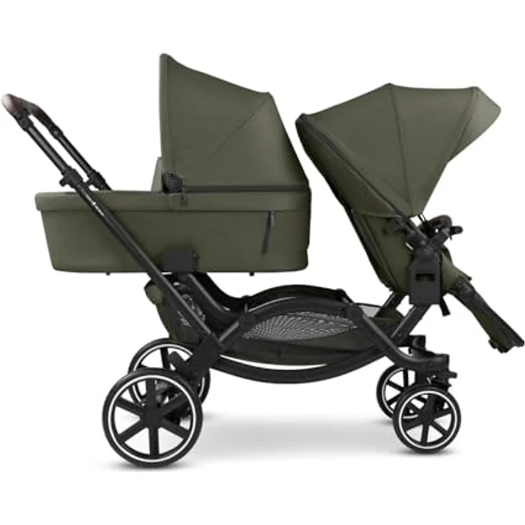ABC Design Geschwisterwagen Zoom 2, Flexibel kombinierbar, Avocado – Bild 6