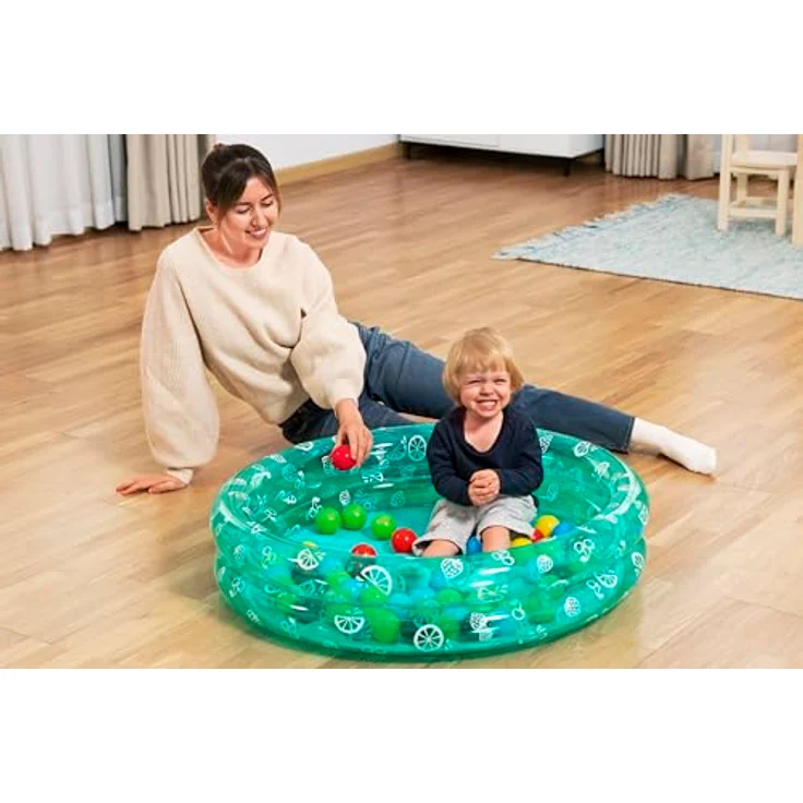 Bestway Planschbecken Splash & Play mit Spielbällen Ø 91 x 20 cm, Sortiert - 2-in-1 Bällebad und Planschbecken, 50 verschiedenfarbige Spielbälle, für Innen- und Außengebrauch – Bild 3