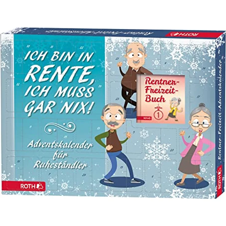 Roth Adventskalender Rentner-Freizeit, mit 24 Freizeit-Artikel und Buch, rechteckige Form, in bunt – Bild 3