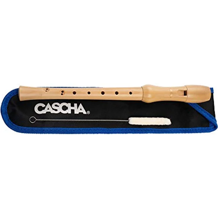 Cascha HH 2130, Holzblockflöte mit barocker Griffweise, ideal für Kinder und Anfänger, inkl. Tasche und Flötenwischer – Bild 2