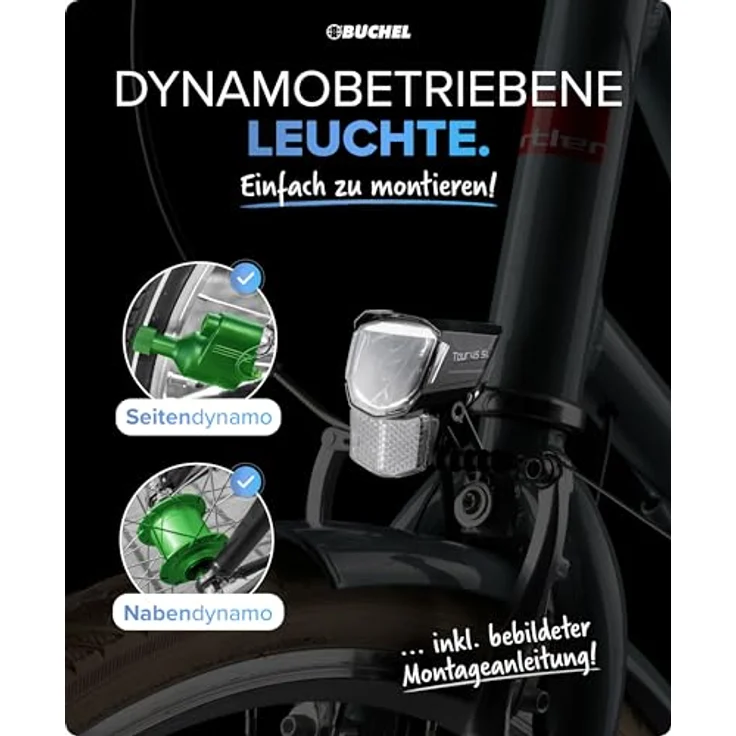 LED-Scheinwerfer Tour 45 mit Halter ca. 45 Lux inkl. Reflektor Stvzo – Bild 4
