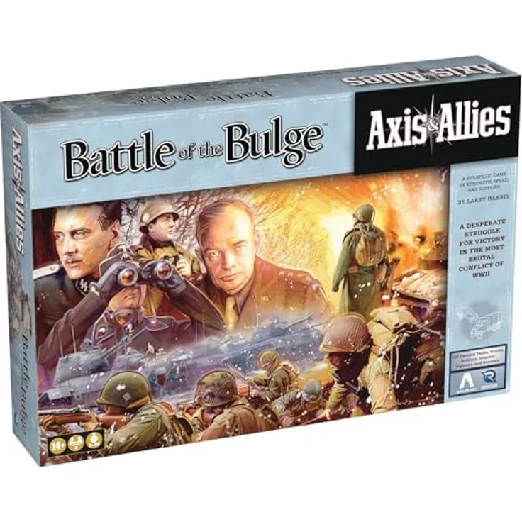 Renegade Game Studios Axis & Allies: Battle of The Bulge – WWII Strategie-Brettspiel, Hex-basiertes Combat, 130+ Miniaturen, 2-Spieler Taktik, ab 14 Jahren