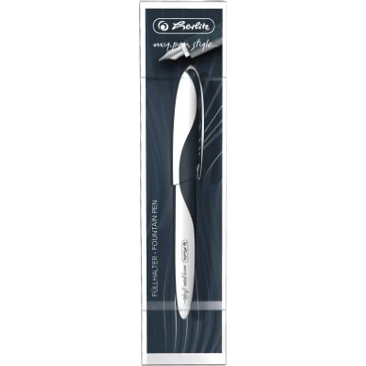 Herlitz Füller herlitz my.pen style Füllhalter - Feder M - Dark Shale BL mit ergonomischer Griffzone und druckstabiler Edelstahlfeder – Bild 5