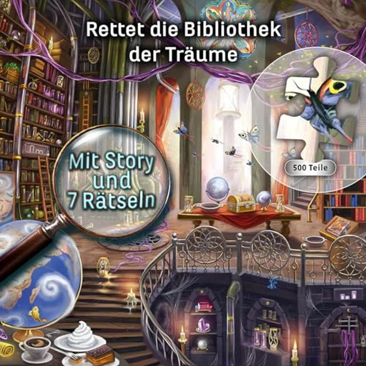 Kosmos 684471 EXIT Puzzle - Die Bibliothek der Träume, 500 Teile Puzzle, Escape Room Puzzle für Einsteiger, für Erwachsene und Kinder ab 10 Jahren – Bild 3