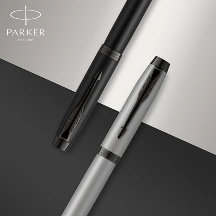 Parker Pen IM Matte Blue C.C., Hochprofessioneller Schreibstift mit stabiler Edelstahlfeder, Blau – Bild 6