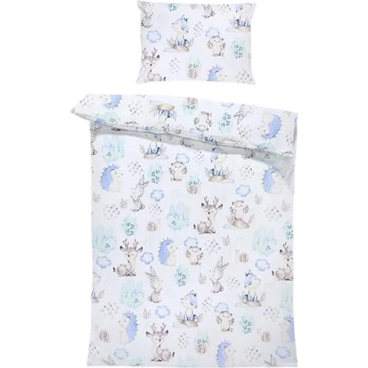 Totsy Baby Kinderbettwäsche Set, 100x135 cm, Oeko-Tex, wendbar, Baumwolle, inkl. Kissenbezug 40x60 cm, für Jungen und Mädchen – Bild 2