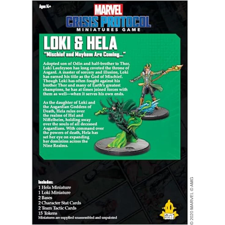 Atomic Mass Games Marvel Crisis Protocol: Loki und Hela - Brettspiel Erweiterung mit neuen Charakteren, Asgardische Helden – Bild 2