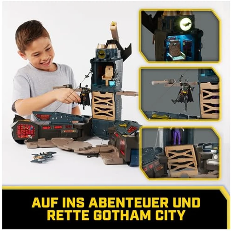 DC Comics Ultimate Transforming Batmobile Spielset mit 10cm Batmanfigur, Lichteffekten, Soundeffekten und Katapult, ab 4 Jahren – Bild 5