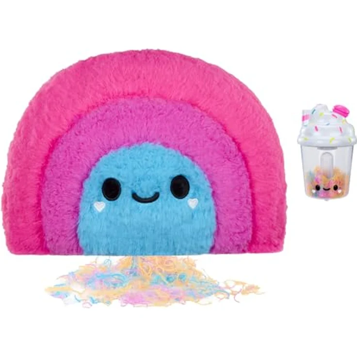 Fluffie Stuffiez 513056 Rainbow Feature Pillow Fight, Interaktives Kuscheltier mit ASMR-Funktionen, Mehrfarbig, Einfache Reinigung mit eigenem Staubsauger, Ab 4 Jahren – Bild 1