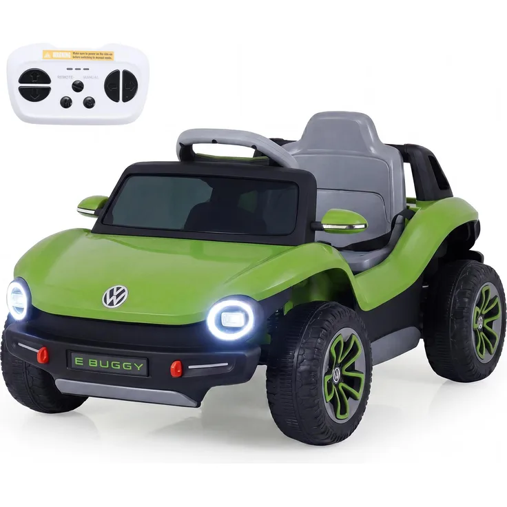 KOMFOTTEU Volkswagen Lizenziertes 12V Kinder Elektroauto mit Fernbedienung, Sanftstart, LED-Scheinwerfer, Musik & Hupe, für Kinder ab 3 Jahren