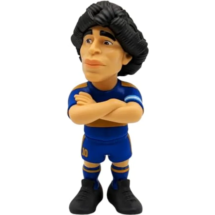 MINIX Diego Maradona Figur in Gelb und Blau, 12 cm, Sammlerstücke für Fußballfans - MN13180