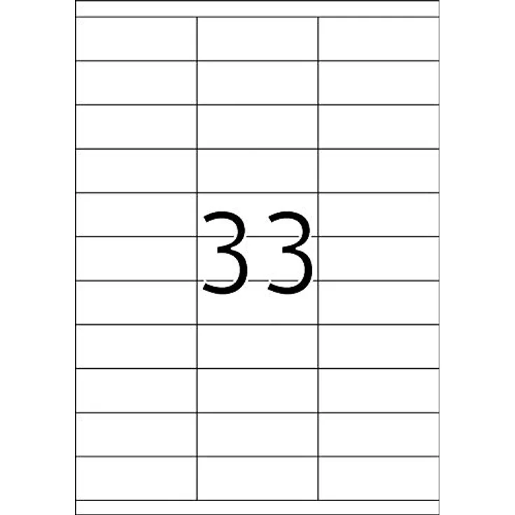 TopStick 8702 Universal Etiketten, 33000 selbstklebende Klebeetiketten, 70 x 25,4 mm, matt, blanko, weiß, für Laserdrucker und Inkjet-Drucker – Bild 2