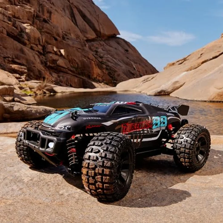 OVERMAX X-Stable RC Monster Truck 4x4 1:10, Metallantrieb, LED-Beleuchtung, 2 Akkus, Öldruckstoßdämpfer, 35 km/h – Bild 2