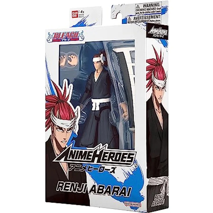 BANDAI Anime Heroes Bleach Abarai Renji Actionfigur, 17 cm, detailreiche Gelenkfigur mit Zubehörteilen, offizielle Lizenz, 36972 – Bild 3