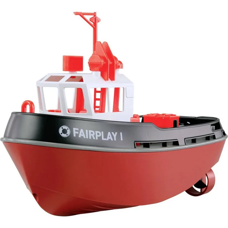 Amewi RC-Boot Schlepper Boot 1:72 RTR, Miniatur Hafen-Schlepper mit 2 Antriebsschrauben, LED-Beleuchtung und Scale-Accessoires