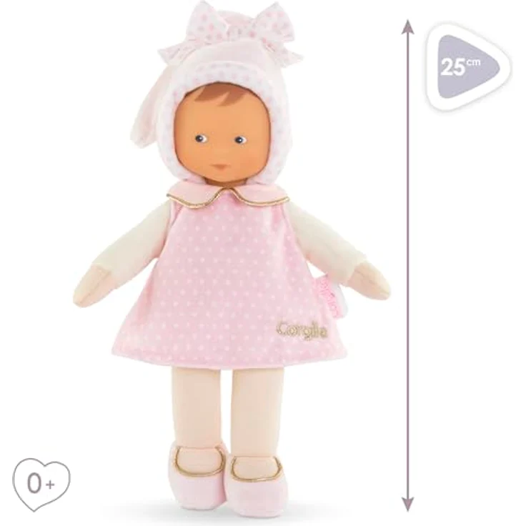 Corolle MDC Miss Sternenträume, Kuscheldoll mit 25 cm, pinkes Sternenkleid und Vanilleduft, geeignet ab Geburt – Bild 3