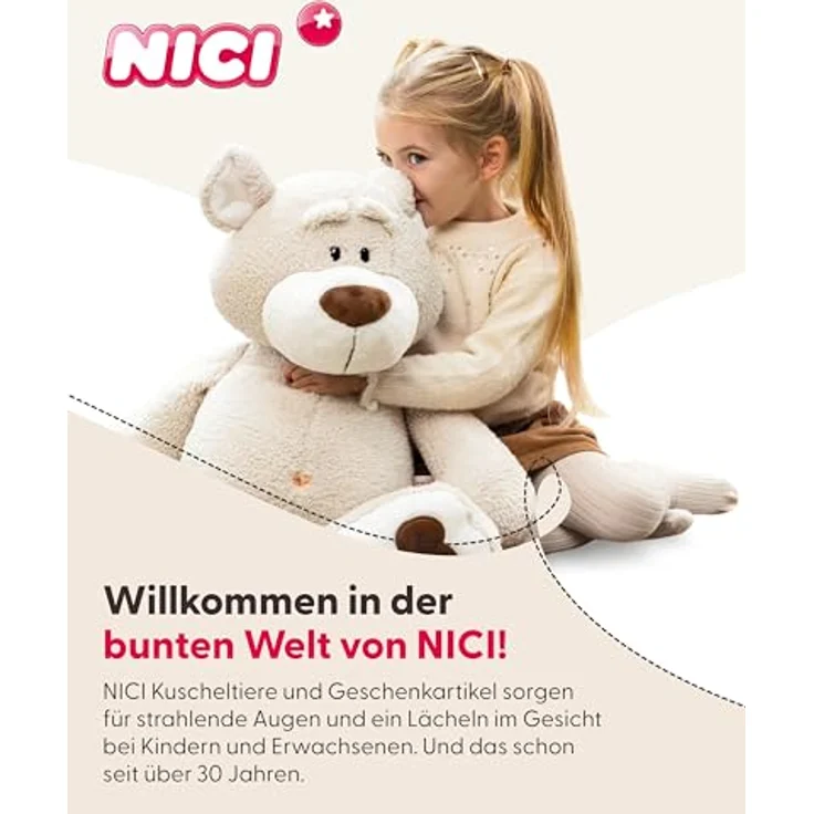 Nici Wärmflasche Classic Bear Finni, 2in1 Kuscheltier & Wärmflasche, 300 ml, zartgraues Plüsch, enthält recyceltes Material – Bild 6