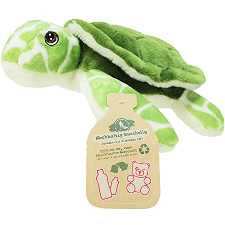 BEMIRO 2er Set Schildkröte Kuscheltier Harry und Larry 100% recycelt - ca. 25 cm, Kuscheltier Schildkröte, Meeresschildkröte, Stoffschildkröte, Schildkröte Plüschtier, Stofftier Schildkröte – Bild 5
