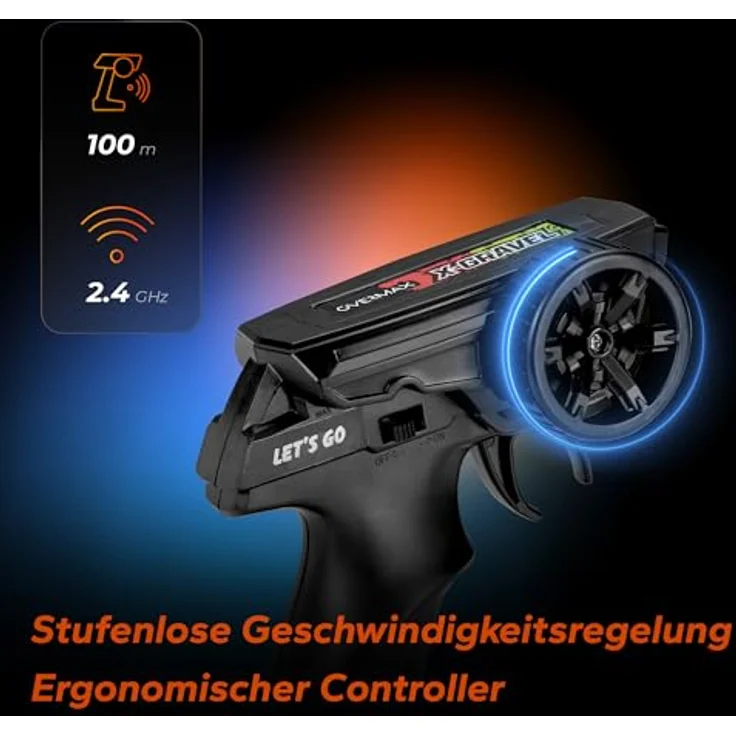Overmax X-Gravel RC Auto 1:20, ferngesteuertes Offroad-Auto mit 2 Karosserien, 2WD bis 20 km/h, 2,4 GHz Steuerung, geeignet für Indoor & Outdoor, ab 8 Jahren – Bild 4