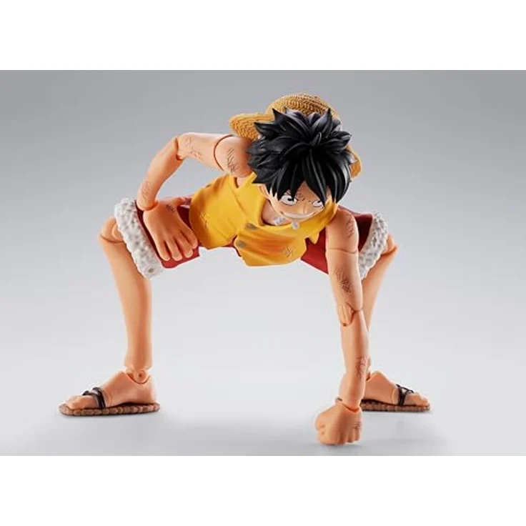 Bandai Tamashii Nations One Piece S.H.Figuarts Actionfigur Monkey D. Luffy Marineford, 15 cm, detailreiche Verarbeitung in Fensterbox – Bild 7