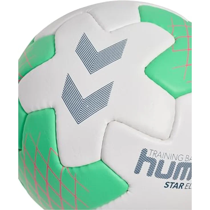 hummel hmlSTAR Elite HB, Off White/Green/RED, 2 - Handball mit strukturiertem Obermaterial und präziser Handnaht – Bild 2