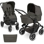 ABC Design Kinderwagen Salsa 4 Air 2 in 1 - Kombikinderwagen für Neugeborene & Babys - Inkl. Sportsitz Buggy & Babywanne - Radfederung & Luftreifen - Cloud