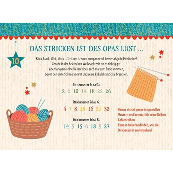 Kaufmann 24 knifflig-coole Weihnachtsrätsel, Adventskalender mit vielfältigen Rätseln für Erwachsene und Jugendliche, dekorativ und unterhaltsam – Bild 6